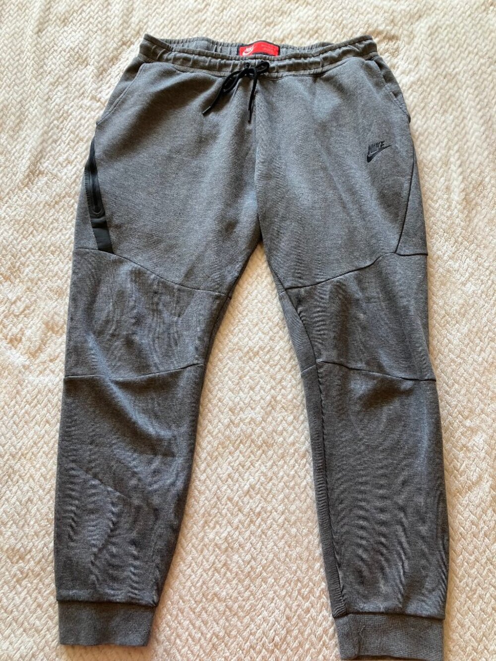 Nike Tech Fleece Joggers Mens XL Gray Tapered Zip Pocket Sweatpants
